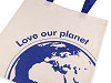 Textile bag Love our planet 40x40 cm