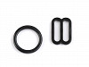 Gurtschieber und Ring für Unterwäsche Breite 12 mm aus Kunststoff