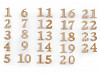 Komplet cyferek do adwentowego kalendarza / 1 - 24
