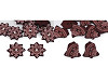 Bottone decorativo: motivo: campana, fiocco di neve, casa