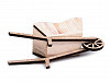 Dekorace dřevěný trakař 6x16 cm