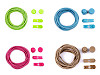 Reflective Elastic No-Tie Laces, length 120 cm