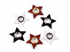Eco Leather Star Applique with Eyelet, Sew-on