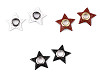 Aplique de estrella de ecopiel con ojal, para coser