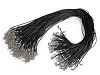 Cordoncino cerato/collana con fermaglio in acciaio inossidabile, lunghezza: 45 cm