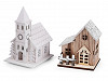 Dekorace dřevěný kostel, domeček svítící