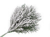 Künstlicher Nadelbaumzweig auf Draht schneebedeckt