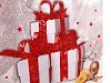 Geschenktasche mit Glitter Weihnachtsmotive