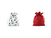 Christmas gift bag 14x19 cm imitation jute