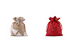 Christmas gift bag 14x19 cm imitation jute