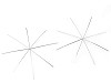 Vánoční hvězda / vločka drátěný základ na korálkování Ø9 cm