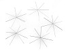 Stella/Fiocco di neve, in filo metallico, motivo: natalizio, per attività di fai-da-te, con perle, Ø 9 cm