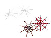Vánoční hvězda / vločka drátěný základ na korálkování Ø9 cm (5 ks)