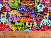 Cotton Knit Fabric with Digital Print, Monsters