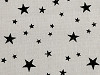 Tkanina bawełniana / imitacja lnu grubsza gwiazdy