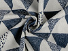 Cotton Fabric / Linen Imitation Corse, Triangles