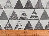 Cotton Fabric / Linen Imitation Corse, Triangles