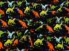 Single Knit Cotton Jersey Fabric with Digital Printing, Dinosaurs