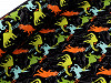Single Knit Cotton Jersey Fabric with Digital Printing, Dinosaurs