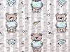 Minky Plush Fabric with 3D Polka Dots Teddy Bear