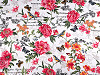 Cotton Waffle Pique Flowers width 150 cm