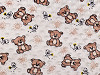 Minky Plush Fabric with 3D Dots Teddy Bear