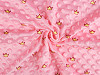 Minky Plush Fabric with 3D Polka Dots Crown