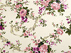 Cotton fabric / canvas, flowers