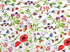  Baumwollstoff/Leinen Blumen