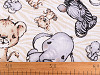 Cotton Muslin Cloth Fabric, Safari Animals