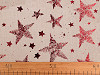 Tissu en coton/Imitation lin - Étoiles