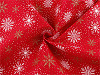  Tissu décoratif imitation jute, Flocons de neige
