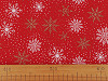  Tissu décoratif imitation jute, Flocons de neige