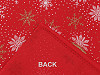  Tissu décoratif imitation jute, Flocons de neige