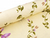 Cotton Flannel Fabric, Leaves and Flowers