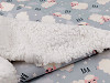 Tissu en softshell avec polaire Sherpa, imprimé Moutons