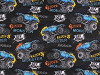 Cotton Fabric / Canvas, Monster Truck 