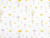 Tela de algodón, flores en miniatura
