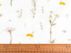 Tela de algodón, flores en miniatura