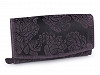 Dámska peňaženka kožená s kvetmi 10x19 cm