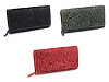 Women's leather wallet with flowers 