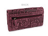 Women's leather wallet with flowers 