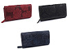 Women's leather wallet with flowers 