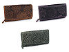 Cartera de piel con flores para mujer 