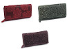Women's leather wallet with flowers 