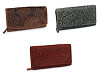 Women's leather wallet with flowers 