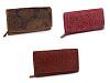 Women's leather wallet with flowers 