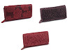 Women's leather wallet with flowers 