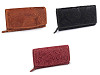 Women's leather wallet with flowers 