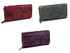 Cartera de piel con flores para mujer 